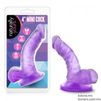 Sex shop gay | Venta de Mini Dildo Jelly Púrpura 10 cm | Consolador para hombre | Envíos a Cuernavaca, Morelos