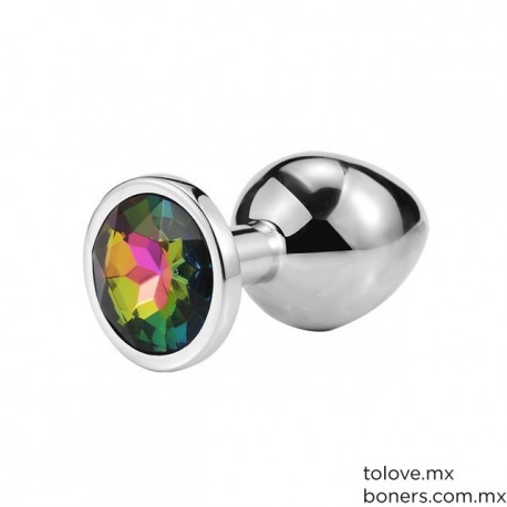 Plug Diamante Arcoiris Mediano