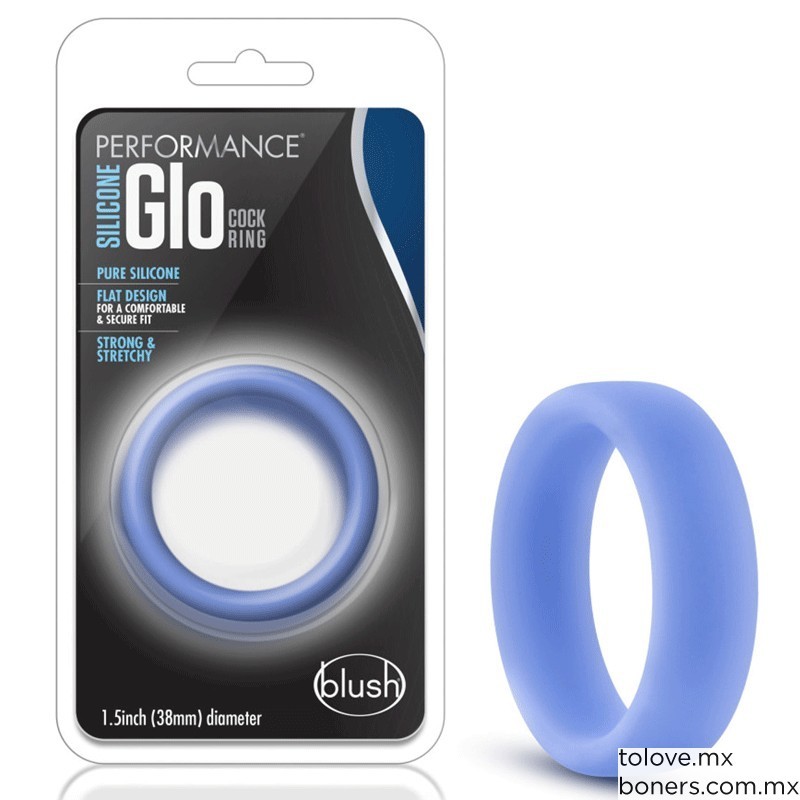 Tienda Sexo | Donde comprar Cockring Silicón Glo Blue Glow | Productos de Sexualidad | Envío Tabasco, Campeche y Veracruz