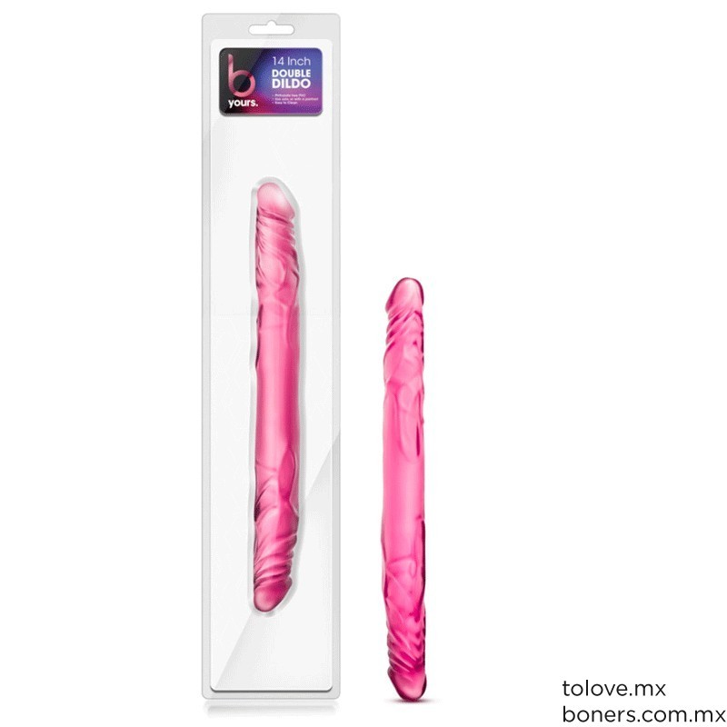 Sexshop | Compra Dildo Doble Rosa 35 cm | Complementa tu Experiencia | Envíos a León, Celaya y todo Guanajuato