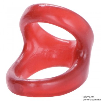 Tienda de Artículos de Sexo | Precio de Anillo Doble Snug Tugger Rojo | Placer a tu Medida | Envío seguro a Puebla