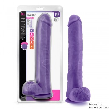 Sexshop gay | Venta de Dildo Realista 35 cm Daddy Púrpura | Vibradores para Mujer | Entregas en Alcaldía Tláhuac