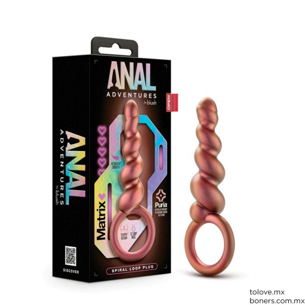 Sex Shop | Venta de Plug Anal Spiral Loop Plug Copper 13 cm | Lubricantes para sexo anal | Envío mismo día Ciudad de México