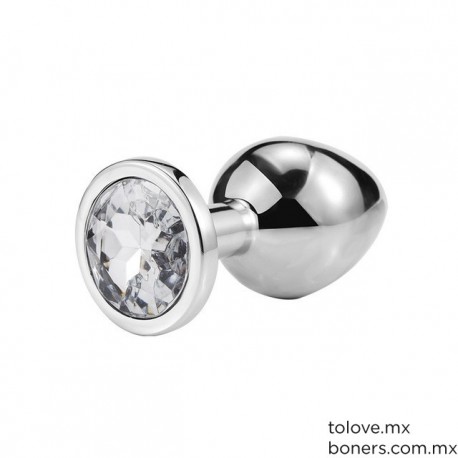 Plug Diamante Transparente Grande