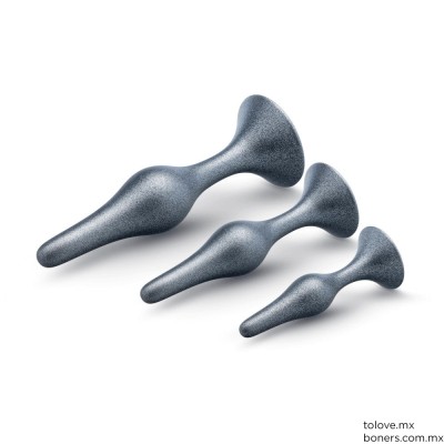 Sex shop en línea | Donde comprar Kit 3 Plugs Anales Cósmicos Plata | Juguetes para Pareja | Envíos a Cuernavaca, Morelos