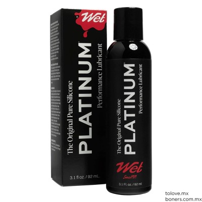Lubricante sexual de silicona Wet Platinum 92 ml | Sexshop en Guadalajara | Envíos seguros y discretos a todo México