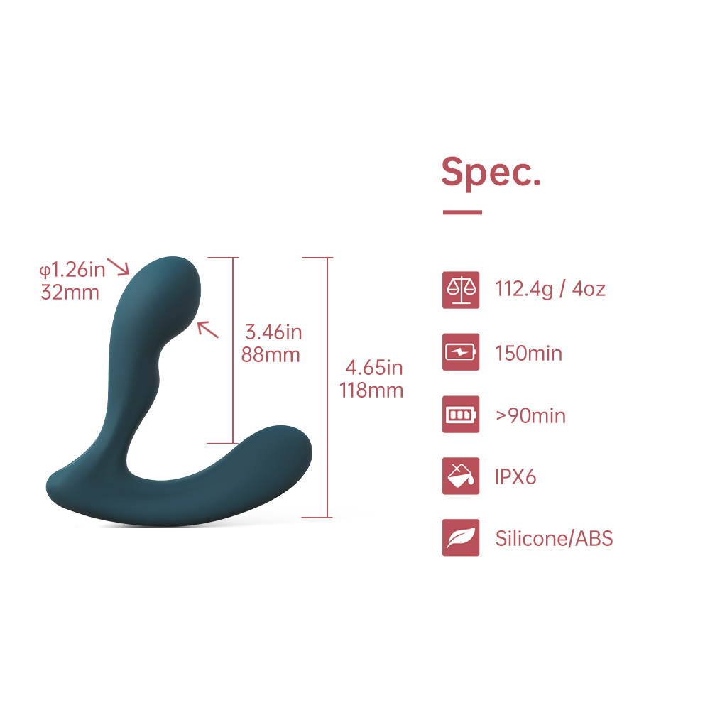 Especificaciones de vibrador anal